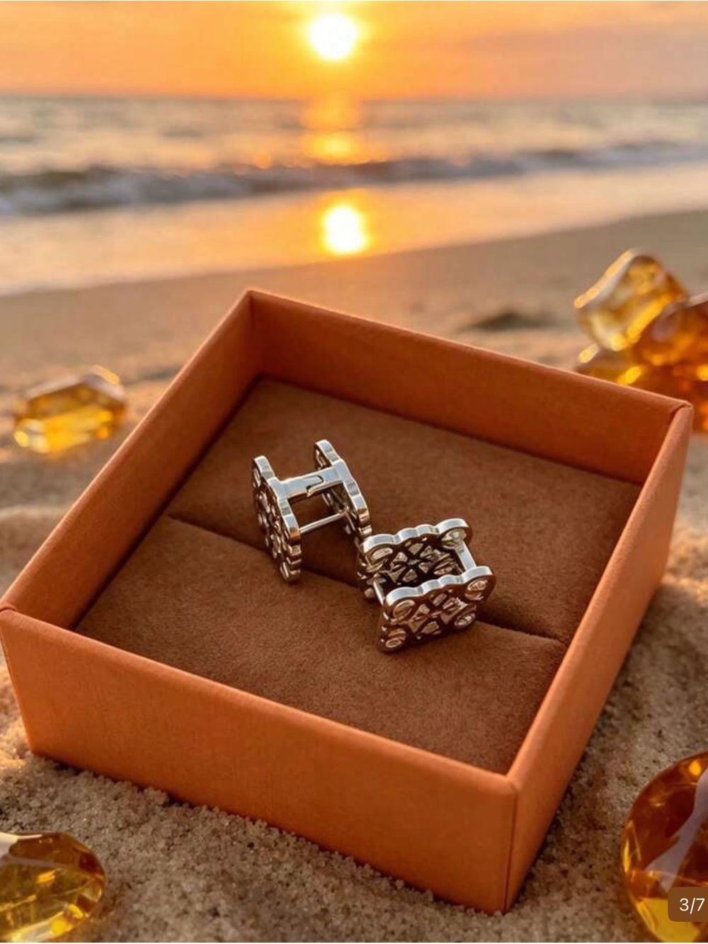 Silver Floral Pattern Cufflinks - Elegant Women’s Jewelry